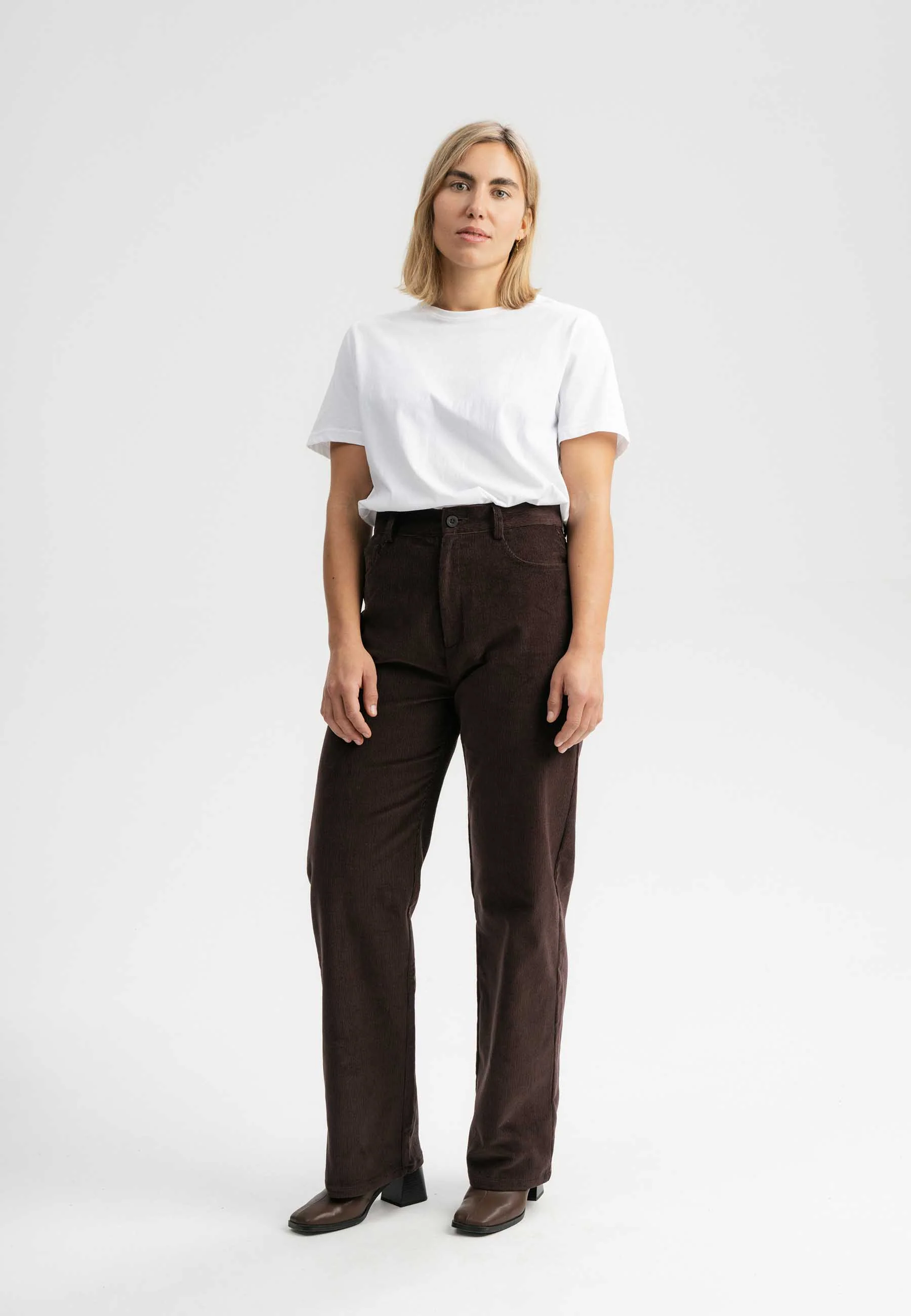 Cord Hose mit hohem Bund und weitem Bein Style OORJA - Image 34