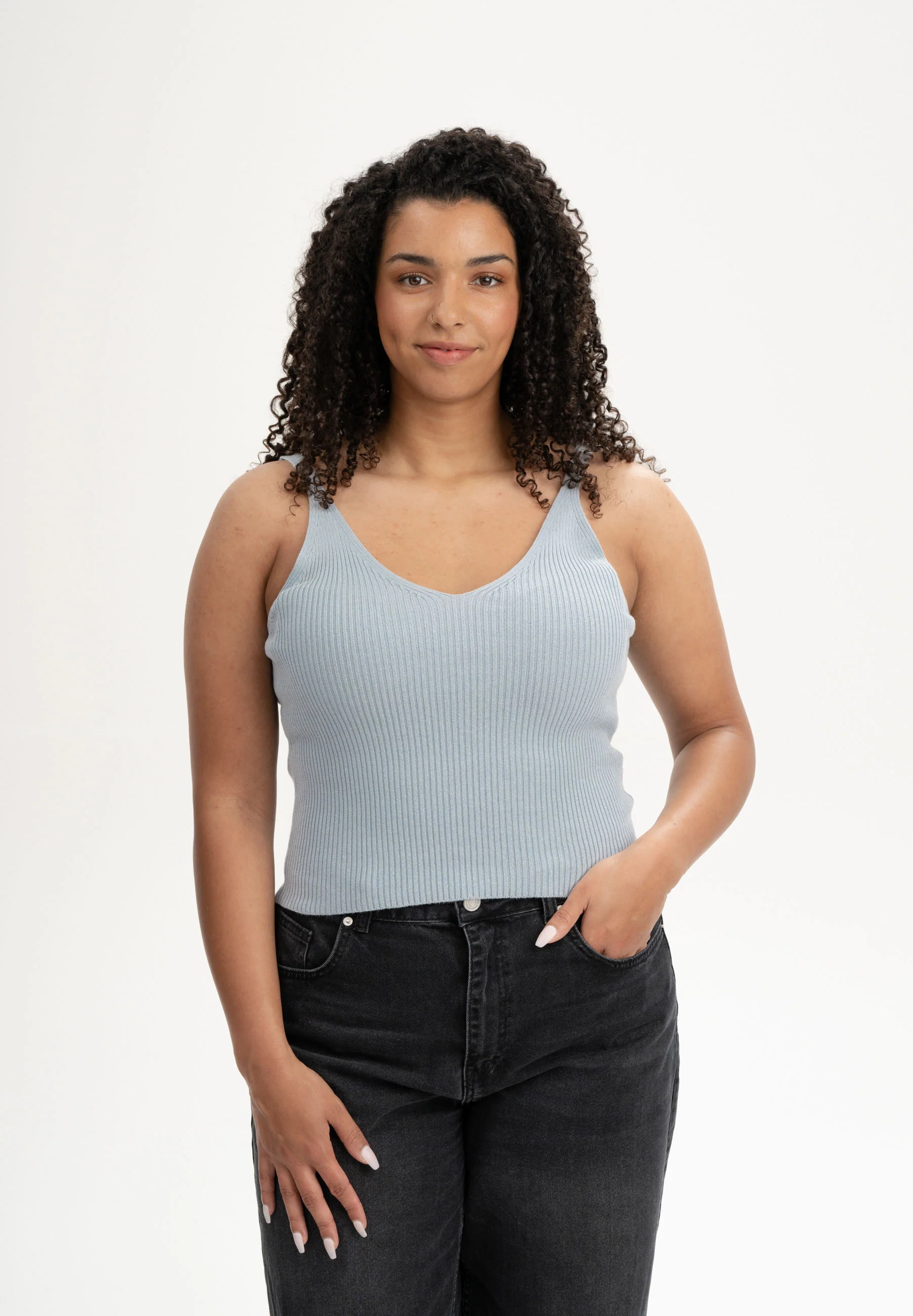 V-Neck Strick Top Style RHADA - Image 48